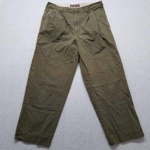 Abercrombie‎ & Fitch Pants Mens 34x29 Green Khakis Pockets Cotton